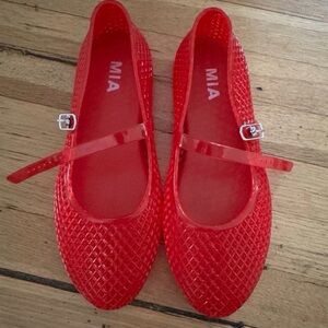 MIA Gianne Women’s Jelly Ballet Flat Red Size 8 NWOT